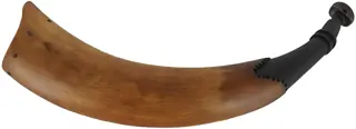 Powder Horn,
13", paneled tip,
tansel throat, raised lip for strap